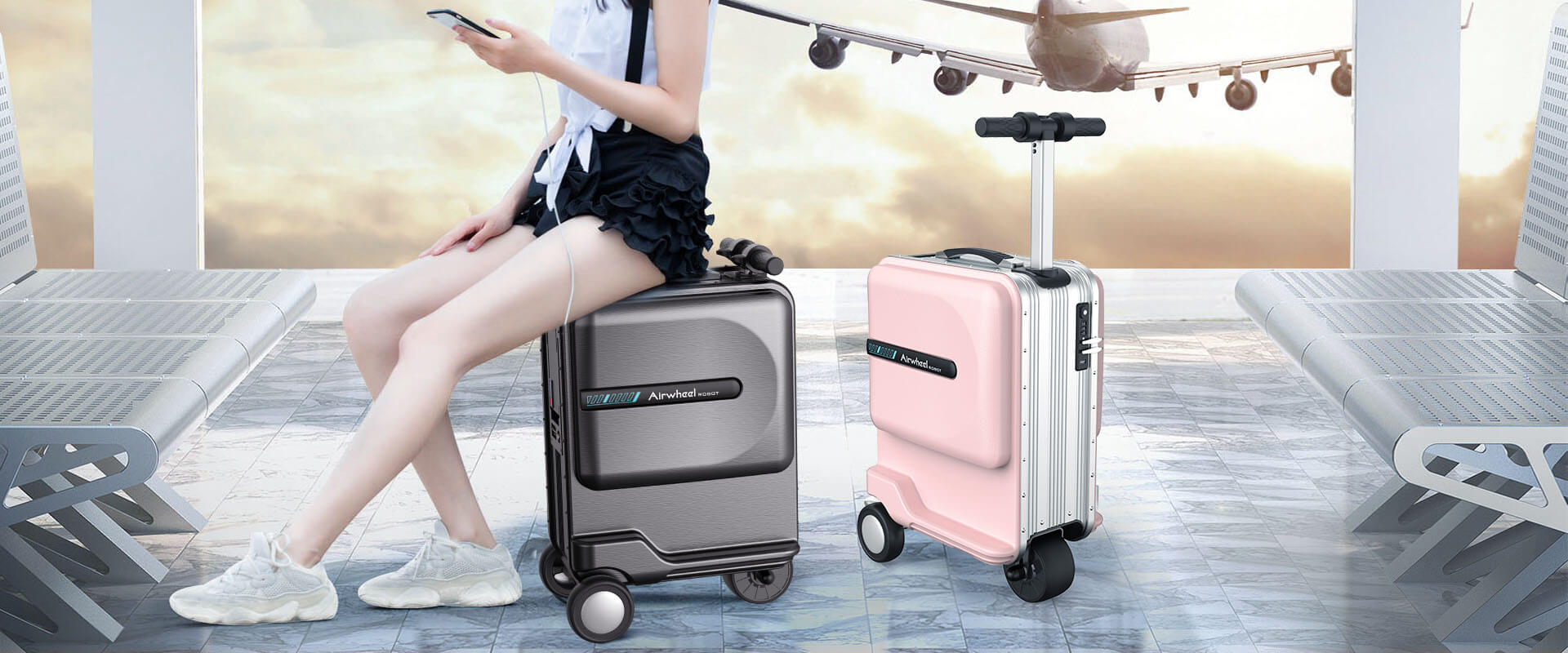 爱尔威Airwheel se3mini 智能登机行李箱